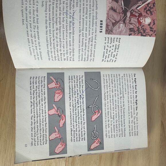 BSA Boy Scout Handbook 6th Ed. 2nd Print 1960 Norman Rockwell Cover - Picture 6 of 13